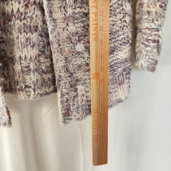 Faherty Fisherman Sweater Cardigan Womens Small Chunky Cable Knit Heavyweight - Picture 8 of 9